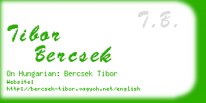 tibor bercsek business card